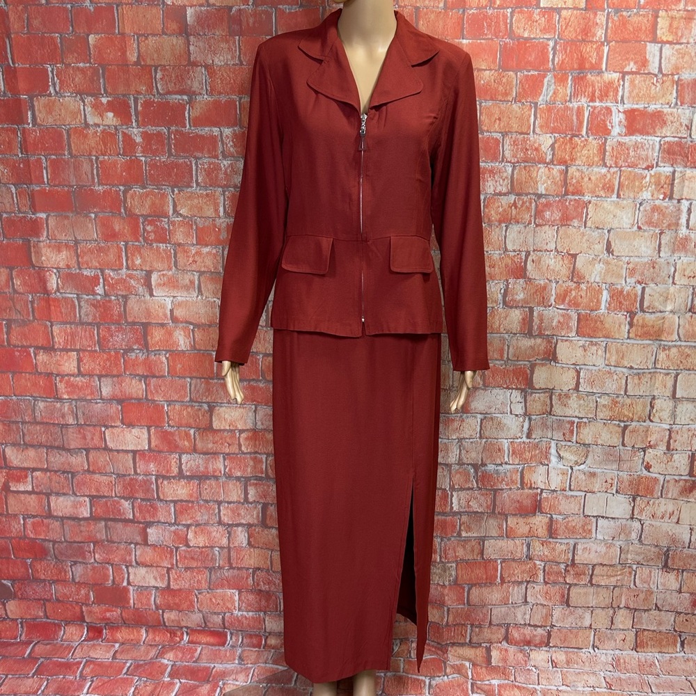 Fashion Bug Vintage Y2K Blazer Midi Skirt‎ Suit